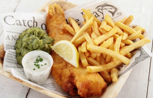 Fresh Holiday Dining for Everyone - Fish and Chips served with lemons and dips