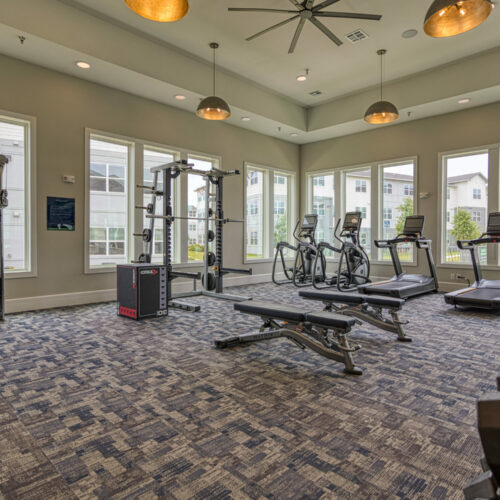 Live Your Elevated Lifestyle - spacious fitness center with state-of-the-art gym equipment
