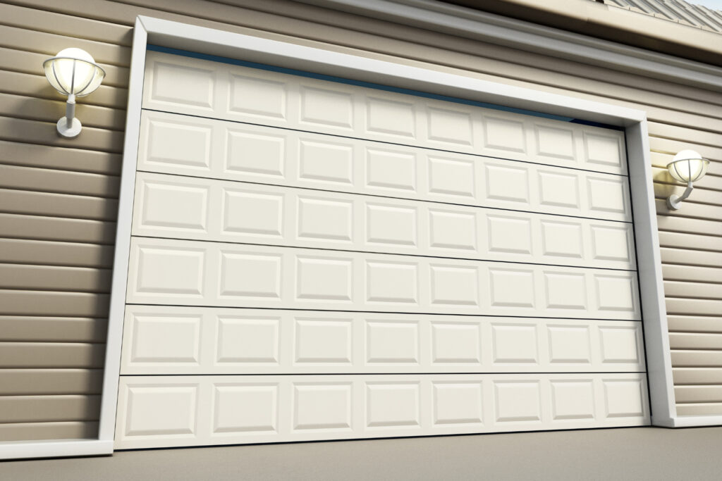An Outstanding Living Experience - luxury private garage entrance with white garage door